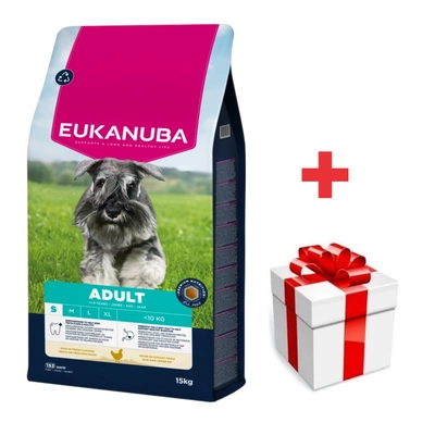 EUKANUBA Adult Small Breed Chicken 15kg + Überraschung für den Hund