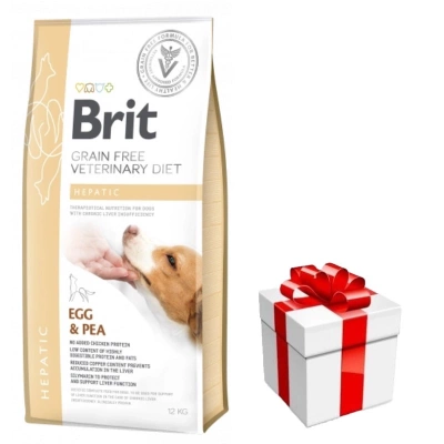 Brit Grain Free Veterinary Diet Dog Hepatic Egg & Pea 12kg + Überraschung für den Hund GRATIS!