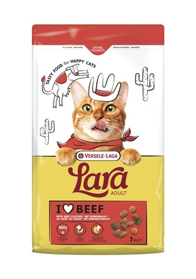 VERSELE-LAGA Lara Adult Beef 7kg - Rindfleischgeschmack Futter für ausgewachsene Katzen