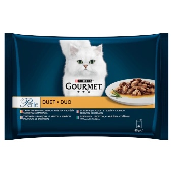 GOURMET Perle Adult Katzenfutter Meat Duet 4x85g