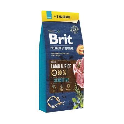BRIT Premium By Nature Sensitive Lamm 15kg+3kg