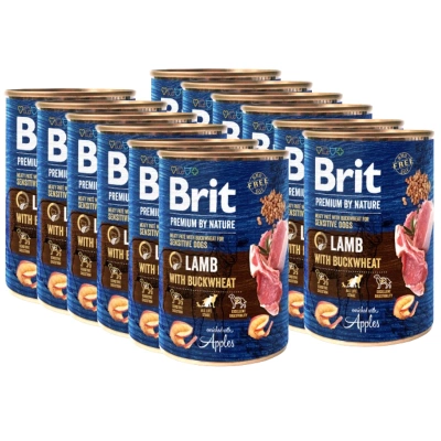 Brit Premium By Nature Lamb With Buckwheat 12x400g