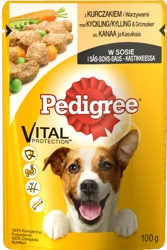 Pedigree Hundenassfutter für Erwachsene mit Huhn & Gemüse in Sauce 6X100g -2% RABATT AUF DAS SET