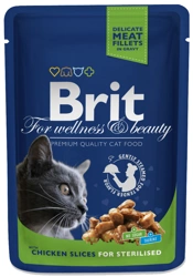 Brit Premium Cat für erwachsene sterilisierte Katzen mit Huhn 100g