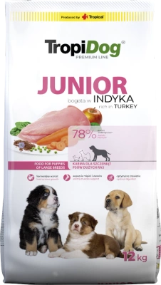 Tropidog Premium Junior Pute mit Reis 12kg