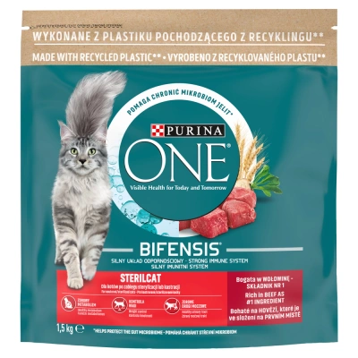 Purina One Cat Sterilcat Rindfleisch Katzenfutter 1,5kg