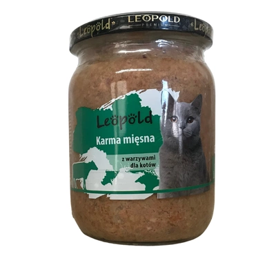 Leopold Fleischfutter mit Gemüse für Katzen 500g (Dose)