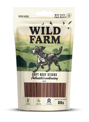 WILD FARM Rindersticks 80g Hundeleckerli