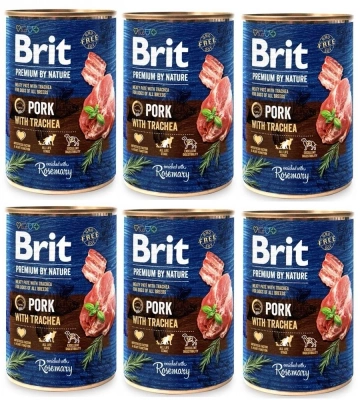 Brit Premium By Nature Pork With Trachea 6x400g