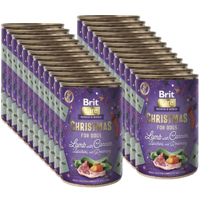 BRIT MONO PROTEIN Weihnachtslamm mit Karotten - Lamm und Karotten 24x400 g
