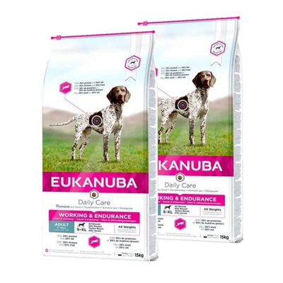 Eukanuba Dog Dry Premium Working & Ausdauer Chicken Beutel 2x15kg - 3% Rabatt auf ein Paket