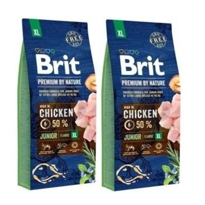 Brit Premium By Nature Junior XL mit Huhn 2x15kg