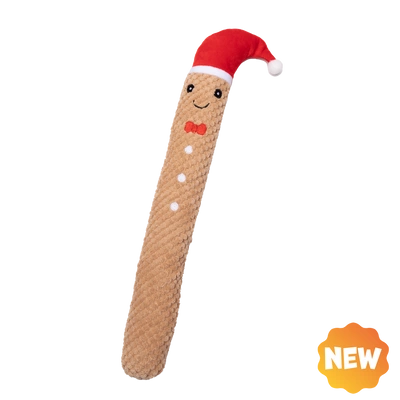 UNIQ PETS Plüschtier für Hunde, rostig, lang, raschelnd, Lebkuchen, 43 cm