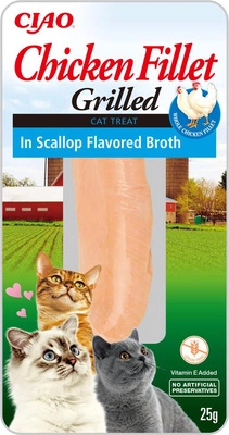 INABA Hühnerfilet für Katzen - Huhn in Muschelbrühe 25g