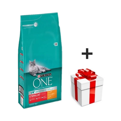Purina One Cat Sterilcat Hühnerfutter 6kg + Überraschung für die Katze
