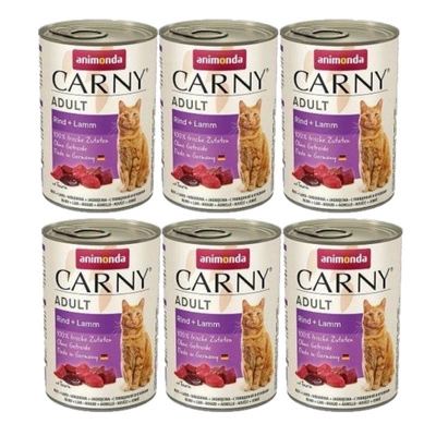 Animonda Cat Carny Adult Rindfleisch und Lamm 6x400g