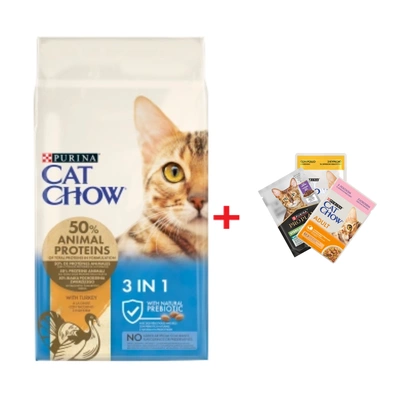 Purina Cat Chow Special Care 3w1 15kg + 3x Katzenfutter GRATIS!