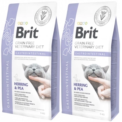 Brit Grain Free Veterinary Diet Cat Gastrointestinal Hering und Erbsen 2x5kg