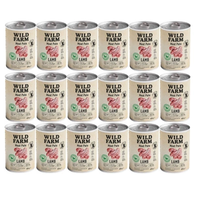 Wild Farm Pastete Lamm 18x400g glutenfreies Hundefutter