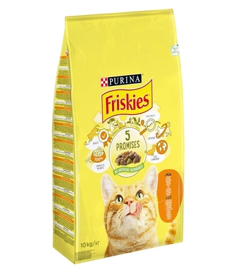 PURINA Friskies Katzenfutter mit Huhn und Gemüse 10kg