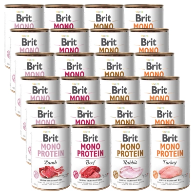 BRIT MONO PROTEIN Gemischte Geschmacksrichtungen 24x400g
