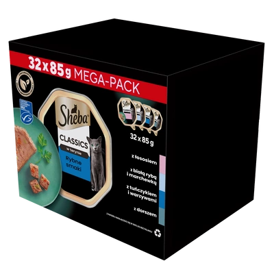 SHEBA Classics Fischaromen Schalen 32x85g