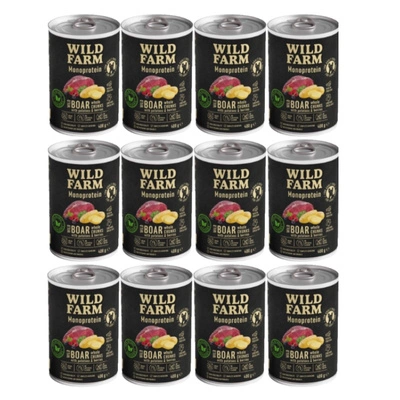 Wild Farm Monoprotein Wild Boar 12x400g hypoallergenes Hundefutter