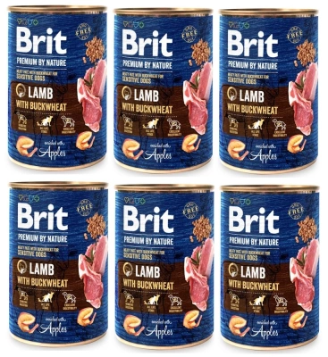 Brit Premium By Nature Lamb With Buckwheat 6x400g