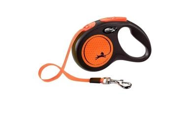 Flexi Classic Leinenband S 5m bis zu 15kg Orange Neon
