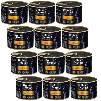 Dolina Noteci Premium Für Katzen-Hähnchenbrustfilet mit Soße 12x185g