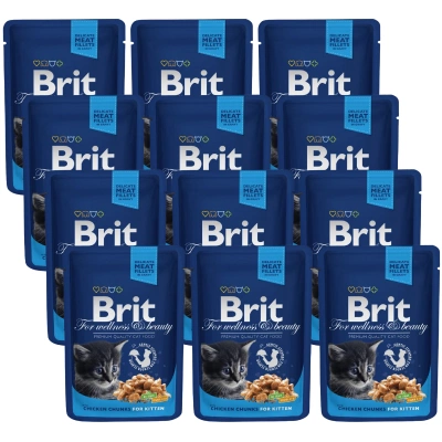 Brit Premium Kitten mit Huhn in Sauce 12x100g