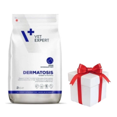 VETEXPERT Veterinary Diet Dog Dermatosis Kaninchen & Kartoffel 2kg + Überraschung für den Hund GRATIS!
