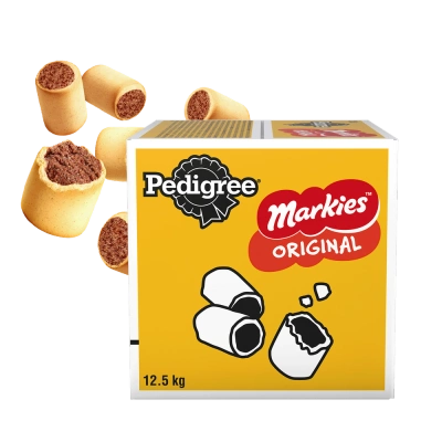 Pedigree Markies Crunchy Biscuits für ausgewachsene Hunde mit Markknochen 12,5 kg