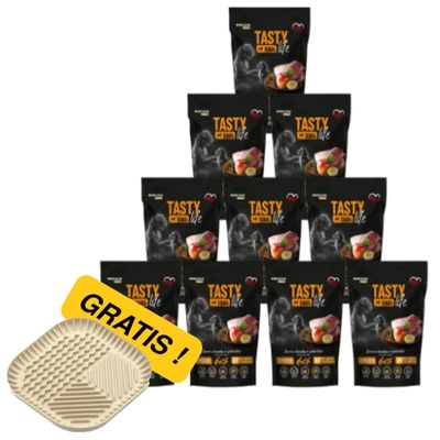 Tasty Dogs Life Junior Ente in Geleeschale 10x500g + Miskomata GRATIS!