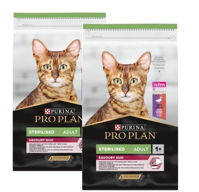 PURINA Pro Plan Katze Sterilisiert Ente & Leber 2x10kg