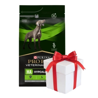 PURINA Pro Plan Veterinärdiät HA Hypoallergen Hund 3kg + Überraschung für den Hund GRATIS!