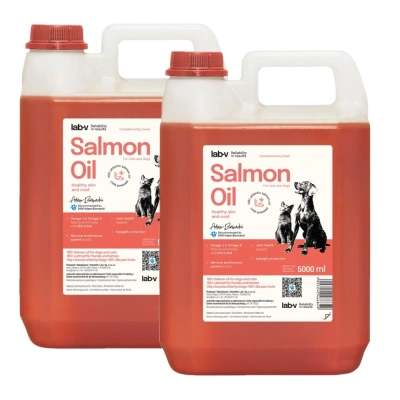 LAB V Lachsöl für Hunde und Katzen 2x5000ml - Rabatt auf ein Paket