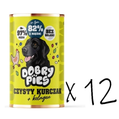 Dobry Pies Mono Chicken mit Kollagen 12x400g