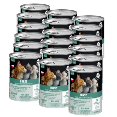 PetRepublic Brocken in Sauce mit Kabeljau 18x400g für Katzen