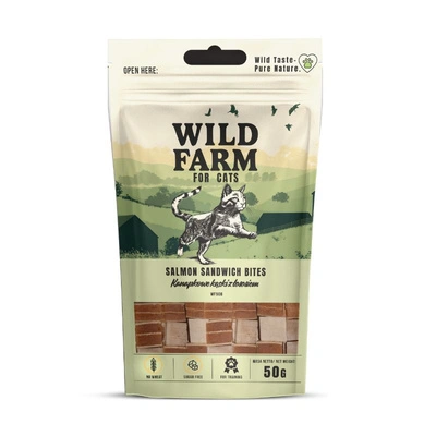 WILD FARM Sandwich-Häppchen mit Lachs 50 g Leckerbissen für Katzen