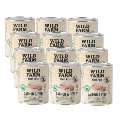 WILD FARM Pastete Lachs&Fisch 12x800g glutenfreies Hundefutter