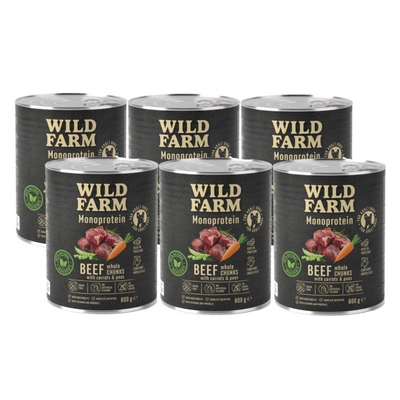 WILD FARM Monoprotein Beef 6x800 g hypoallergenes Hundefutter