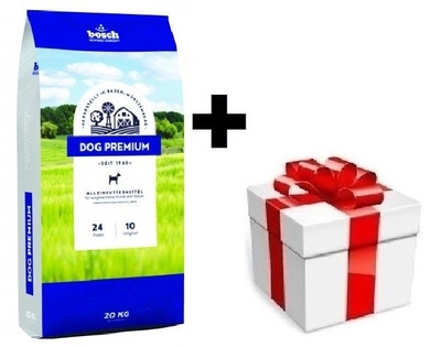 BOSCH Dog Premium 20kg + Überraschung für den Hund