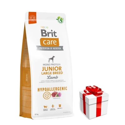 BRIT CARE Hund Hypoallergen Junior Große Rassen Lamm 12kg + Überraschung für den Hund