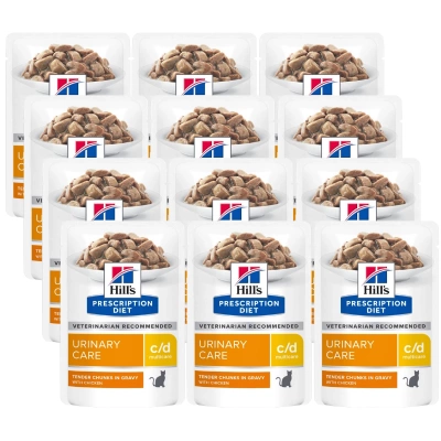 HILL'S PD Prescription Diet Feline c/d Multicare Huhn 12x85g-Beutel