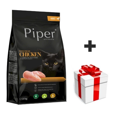 DOLINA NOTECI Piper Animals mit Huhn für Katzen 3kg + Überraschung für die Katze