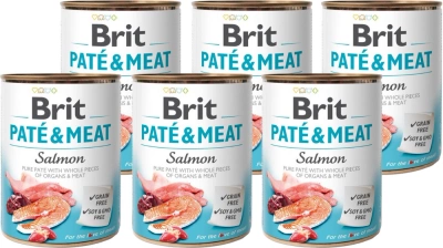Brit Pate & Meat mit Lachs 6x400g