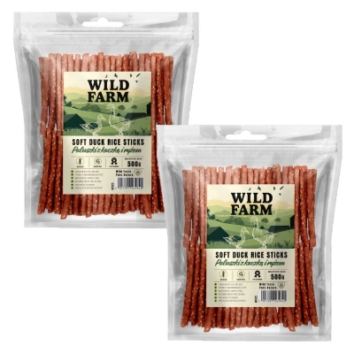WILD FARM Enten- und Reissticks 2x500g Hundeleckerli