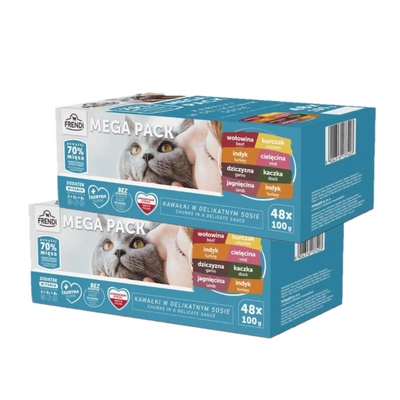 Frendi Sachets für Katzen Fleischgeschmack in Sauce 96x100g