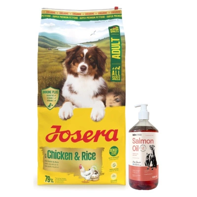 JOSERA Hähnchen & Reis 12,5kg & Lab-v Lachsöl 1000 ml